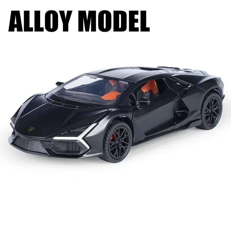 

Новый 1:32 Revuelto Alloy Sports Car Model Diecast Metal Toy Racing Car Vehicles Model Sound and Light Simulation Collection Kids Gift чёрный
