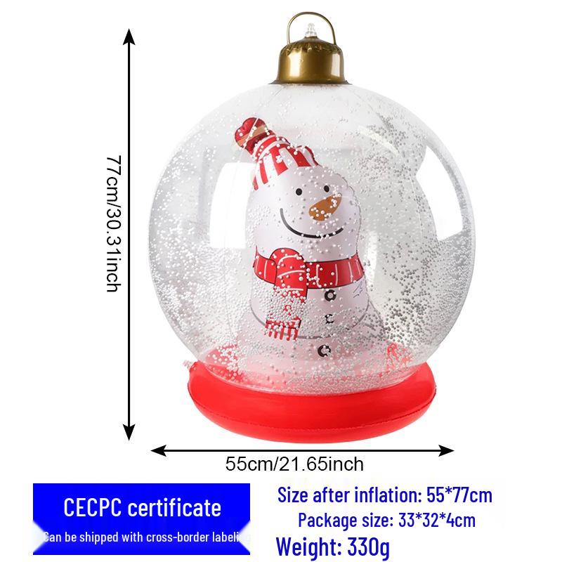 Partiler ve Avlular için Dış Mekan Noel Şişme Top Süslemesi