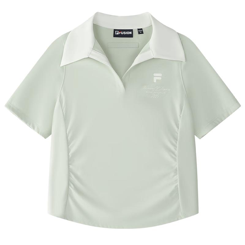 FILA FUSION Women s Knitted Short Sleeve Polo Shirt S