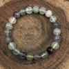 8mm Natural Multi Fluorite Gemstone Handcrafted Beads Jewelry Unisex Good-Luck Stretch Bracelet 7.5" For Birthday Gift RBB-31