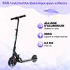Trottinette Electrique Enfants 6-12 Ans - RCB - Écran LED - Néons Colorés - Vitesse Et Hauteur Réglables Cadeau Idéal Noir