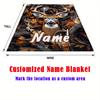 Custom Deer Fleece Blanket Personalized Name Forest Animal Print Throw Soft Warm All Season Bedding Gift For Hunting Lovers