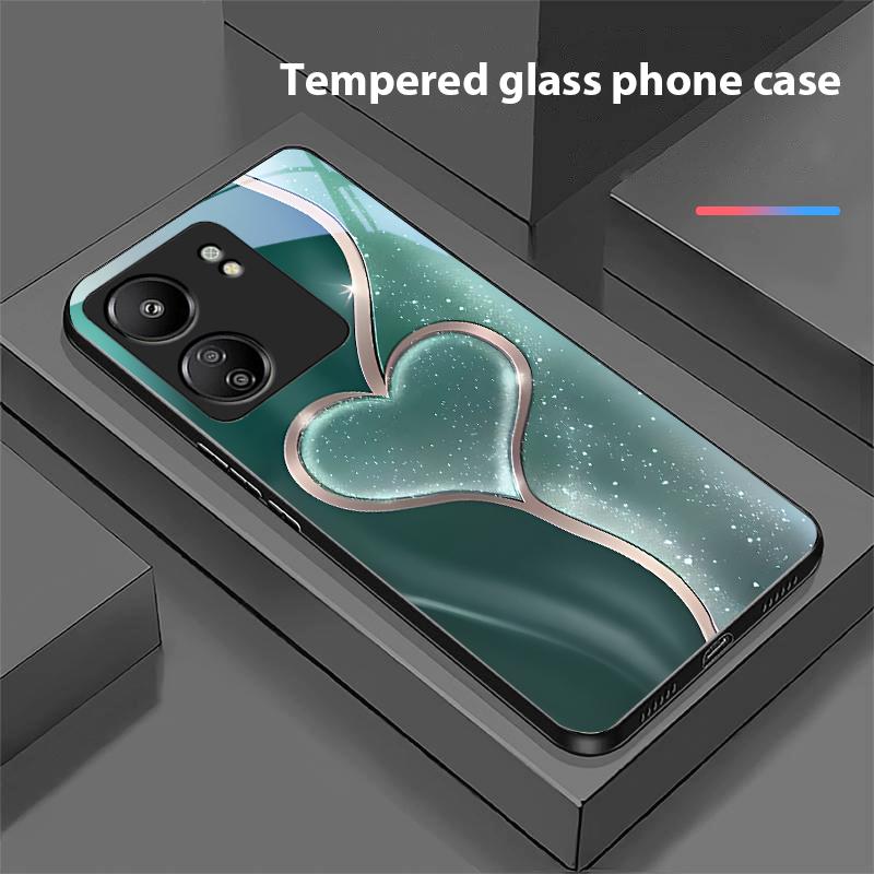 Gradual Love Big Für Xiaomi Redmi 13C Note13 12 Pro Plus 5G Note 9 13T Pro POCO X6 F5 F6 Schwarz Gehärtetes Glas Handyhülle