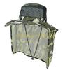 49MD Camouflage Mesh Sun Hat for Various Age Breathable Fisherman Hat with Neckflap Sweat Absorbent Hat for Outdoor Activity