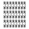 Amazon Basics Work Glove Holder - 24-Piece Clip Set, Black