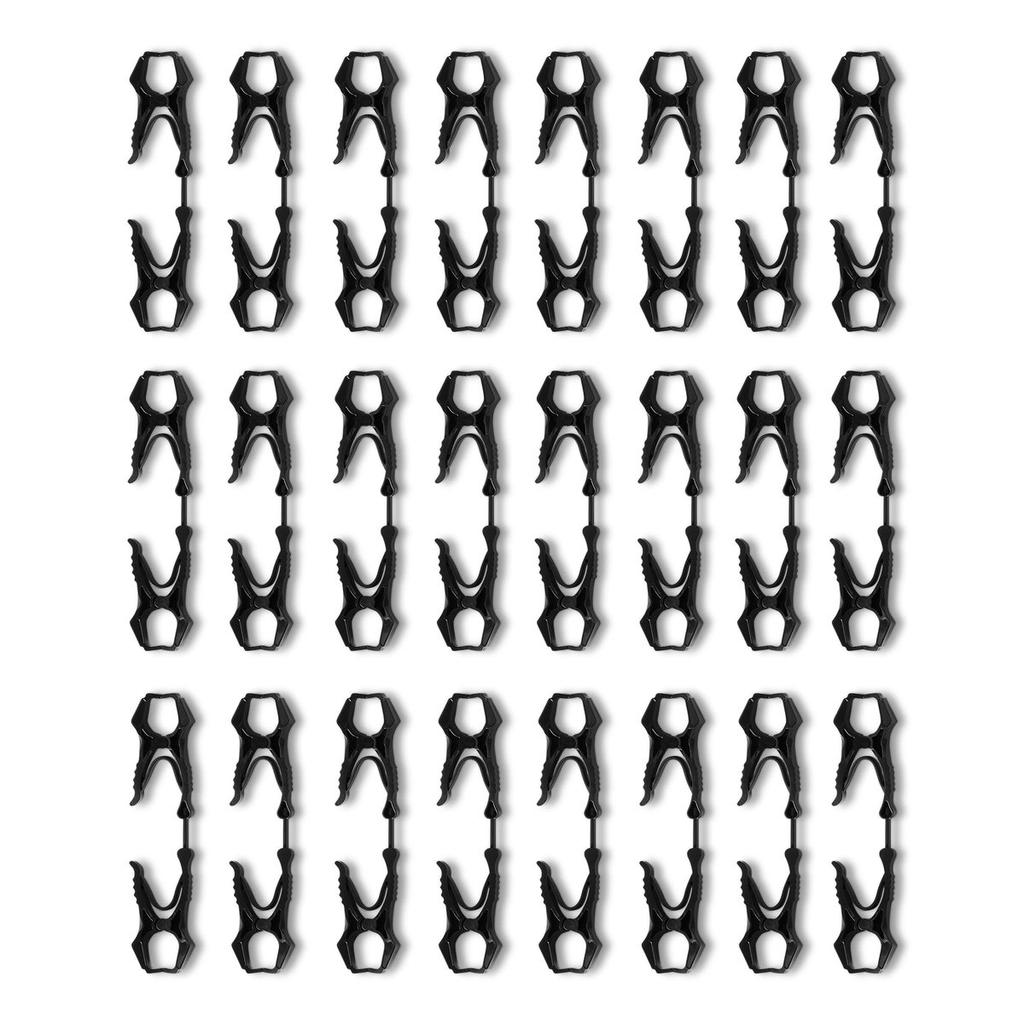 Amazon Basics Work Glove Holder - 24-Piece Clip Set, Black