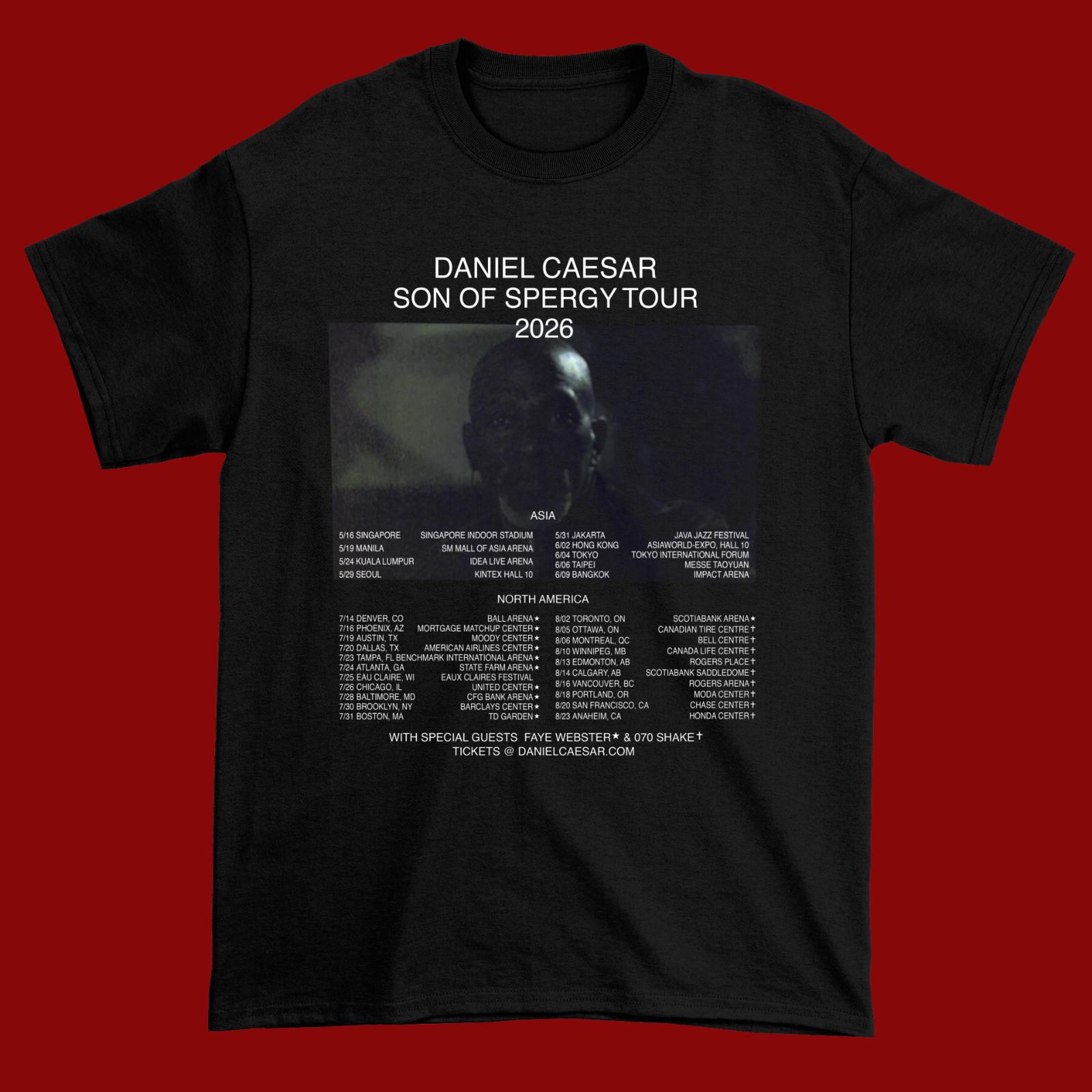Daniel Caesar Announces Son of Spergy Tour Dates 2026 T-shirt CL730 XXXL