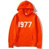 High Street 1977 Printed Couple Hooded Sweater Pullover Trendy Top Couple