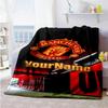 Manchester Personalized Text Blanket Gift Customizable Blanket Soft Warm Cozy Versatile for Bed Office Chair Office Chair Four Seasons Universal
