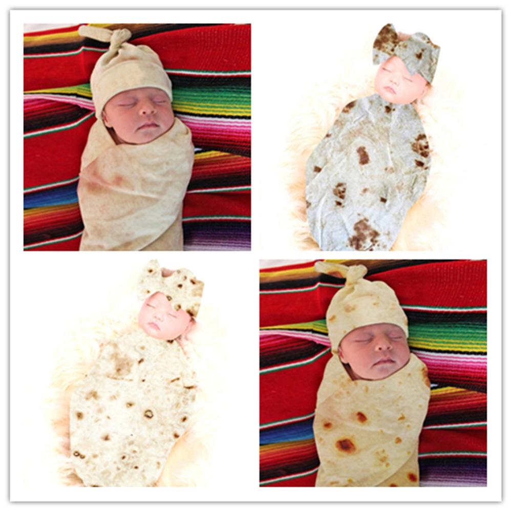Burrito Blanket Baby Flour Tortilla Blanket Sleeping Swaddle Wrap Sets