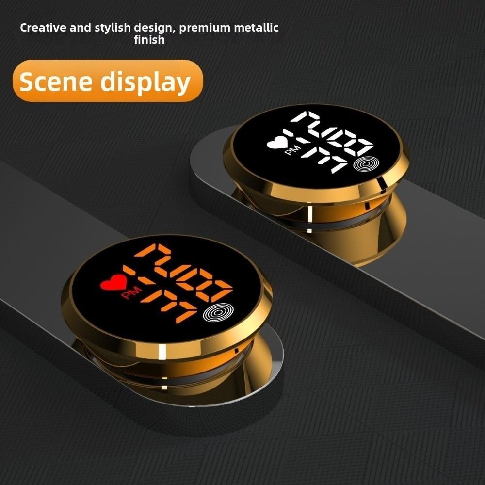 Mini Car Dashboard Clock Touch-Activated Digital Clock Stick-On Clock for Car Boat Bike Truck