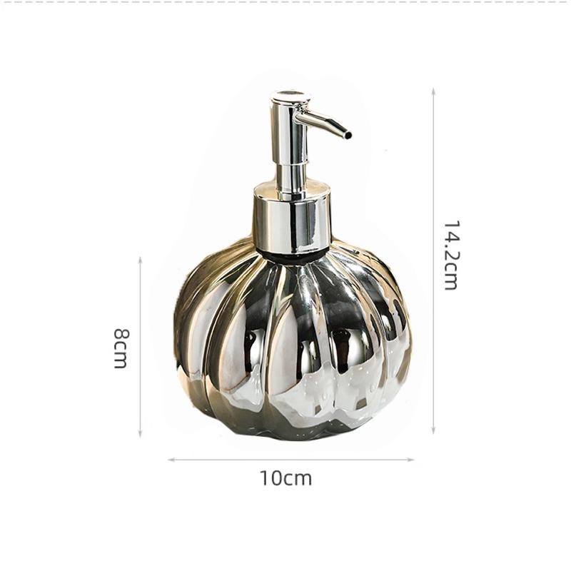 Pumpkin Shaped Ceramic Shampoo Bottle Creative Home Decor Kitchen Liquid Soap Shampoo Dispenser  Bottles Bathroom Accessories