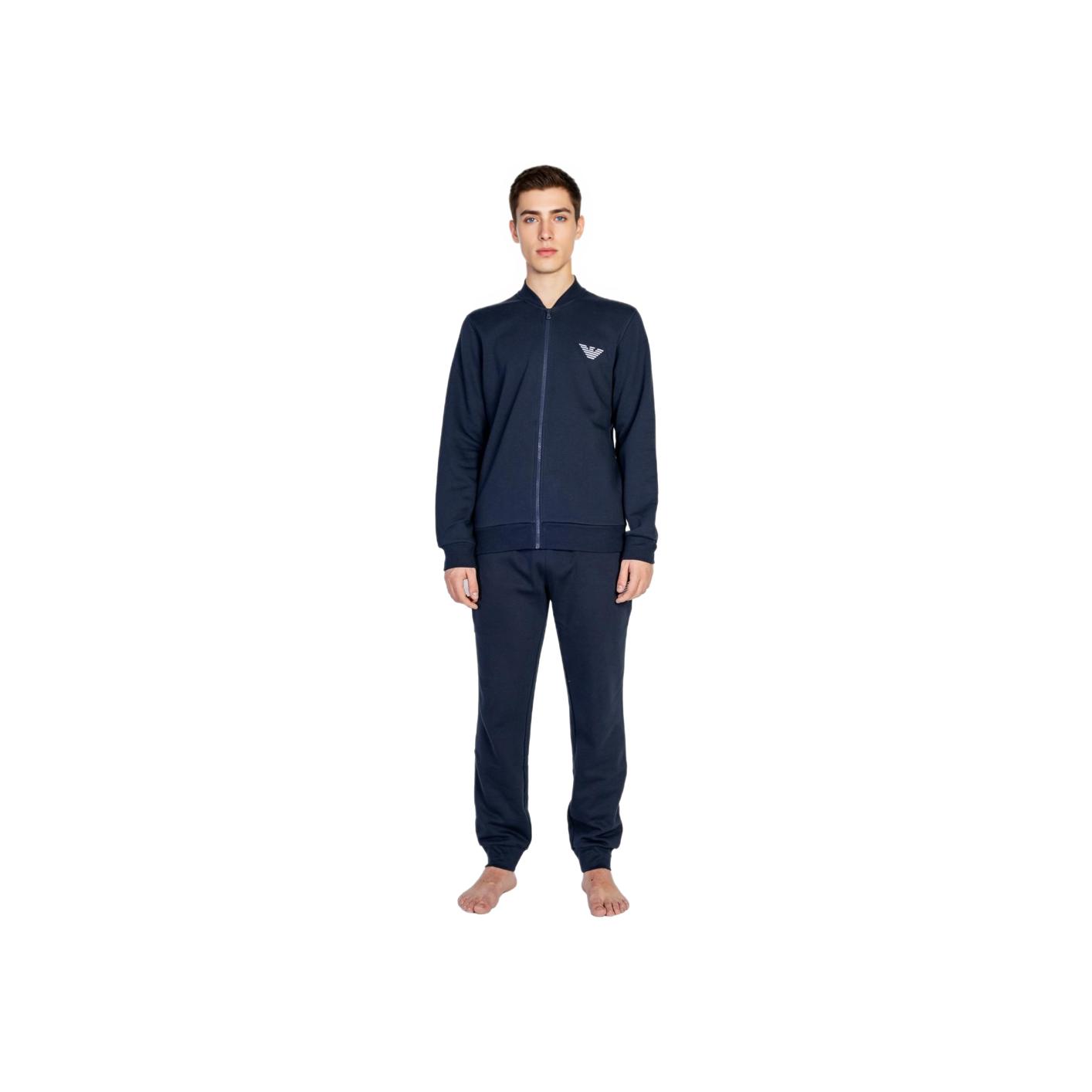 

Emporio Armani EA7 Logo Letter Print Stand Collar Casual Sports Suit Men suits Navy-Blue 112115-4F571-BLUE XXL