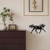 Black Metal Horse Wall Art Rustic Western Equestrian Wall Decor for Home Office Living Room Bedroom Kitchen Outdoor Indoor Decor
