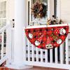 Christmas Outdoor Fan-shaped Flag Banner Christmas Decor for Home Cristmas Drop Ornament Xmas Navidad Gift New Year