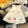 Summer Girls Sleeveless Dress Cute Cartoon Polka Dot Baby Vest Dress Thin Single Layer Stylish Children Clothing