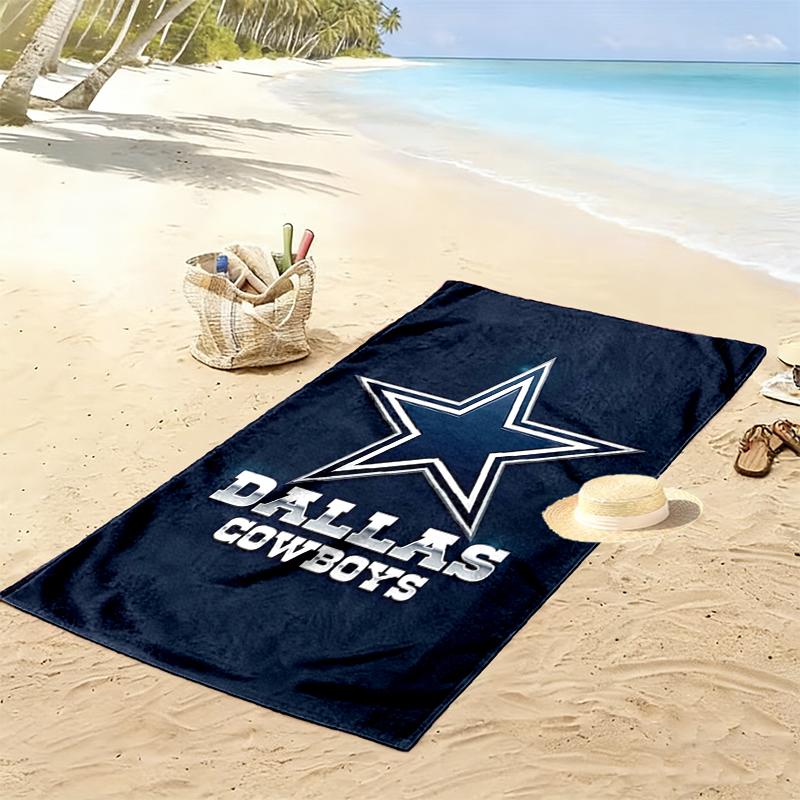 Dallas Cowboys Print Beach Towel, Large Soft Quick Dry Towel for Beach Camping Swimming