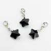 Five-Pointed Star Crystal Beads Tassels Charm Lobster Clasp Pendant for DIY Keychain Necklace Jewelry Making Tool