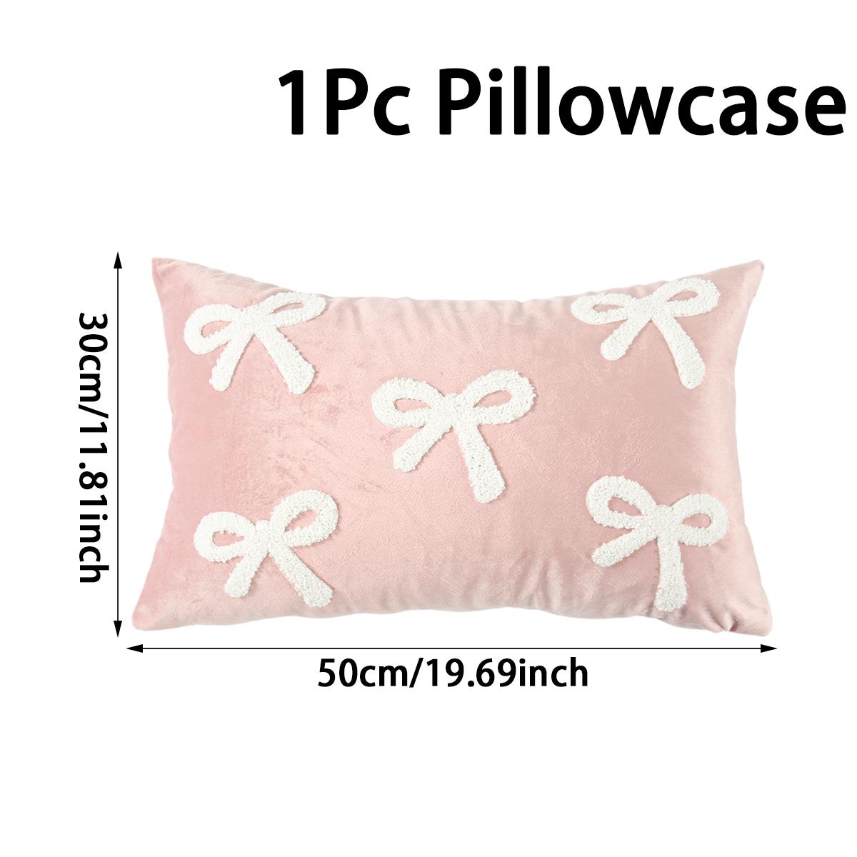 Cute Bow Pillowcase Birthday Party Decor Soft Pillow Cover for Home Girls Favors Cushion Cover Wedding Baby Shower Supplies 30X50cm 1960₽