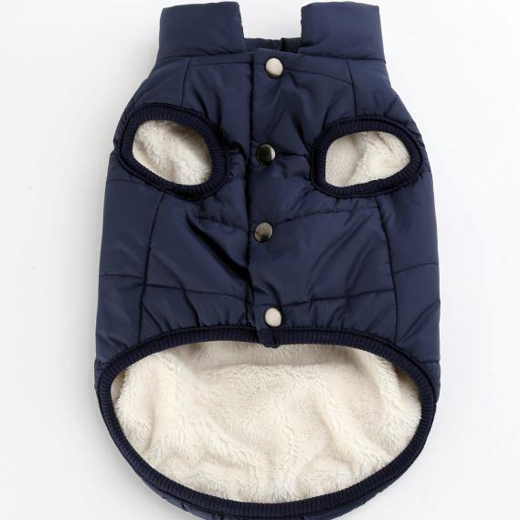Thickened Cotton Snap Button Jacket for Dogs - Autumn/Winter Pet Apparel