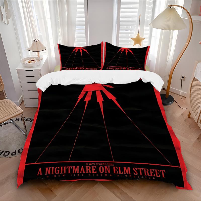 

3pcs A Nightmare on Elm Street Bedding Set, Soft Polyester Duvet Cover and Pillowcases Machine Washable Seasons all suitable 57 135x200cm