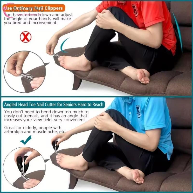 1 peça Cortador de Unhas Resistente Evita Salpicos Cortador Largo para Unhas da Mão Cortador de Unhas Grossas e Duras Lâmina Curva Tesoura de Manicure Ferramenta