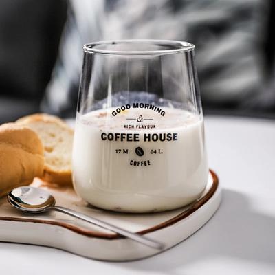 1Pc Glass Cup Ice Coffee Tea Cup Transparent Glass Cup Breakfast Milk Juice Cup Large Beer Mug Tumbler Water Glasses Drinkware