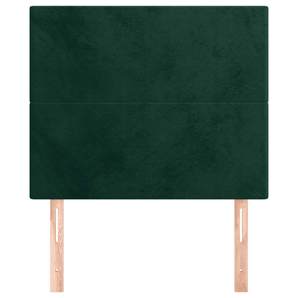 Vidaxl Zagłówki Do Łóżka, 2 Szt., Ciemnozielony, 80X5X78/88Cm, Aksamit