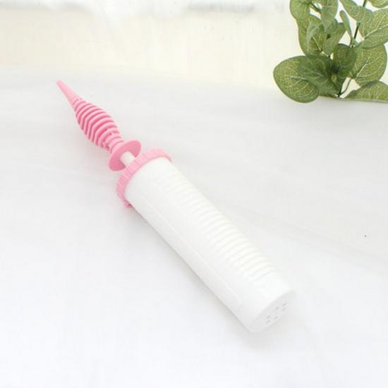 Large Hand-Push Manual Air Pump for Balloons (Pink & Green)