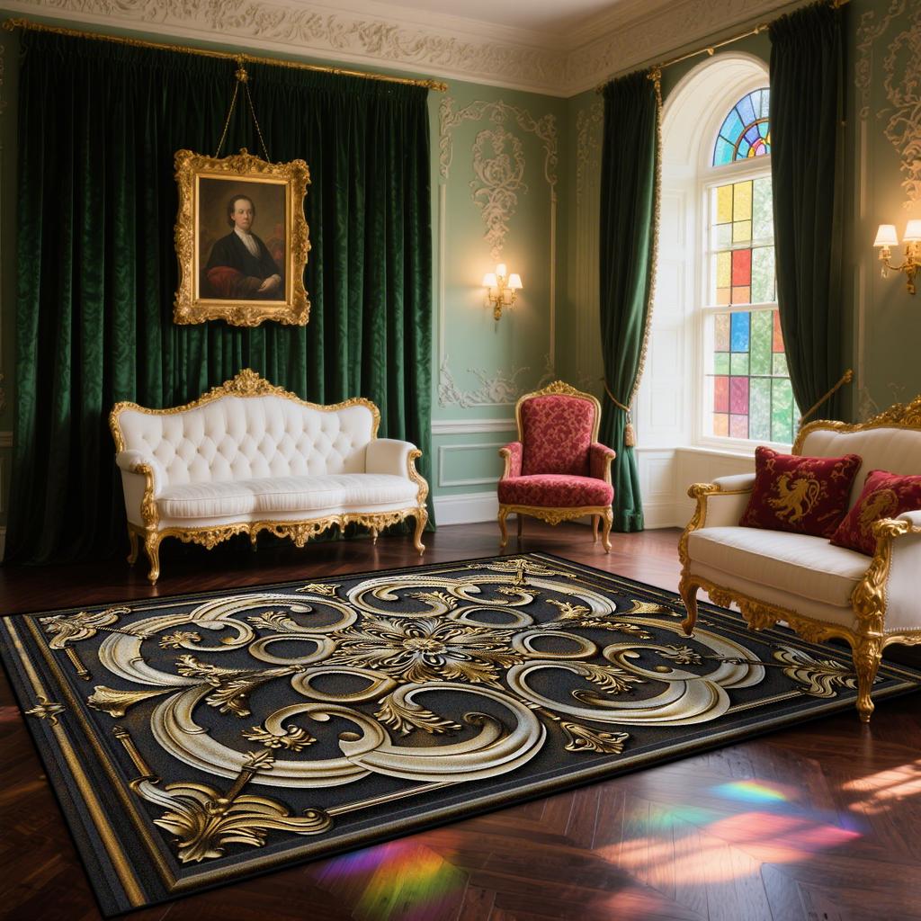 European Style Luxury Living Room Carpet Noble Decoration Large Area Bedroom Lounge Rugs Fluffy Soft Dining Room Floor Mat Tapis