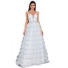 New Arrived Wedding Dress Long Maix Dress White Party Dress