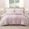 Sage Green Floral Duvet Cover Twin Queen 2/3 Pieces Flower Plum Blossom Bedding Set Reversible Botanical Branch Comforter Cover