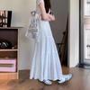 Women's Elastic Waist Maxi Skirt A Line Tiered Skirt Sweet French Vacation Summer Skirt