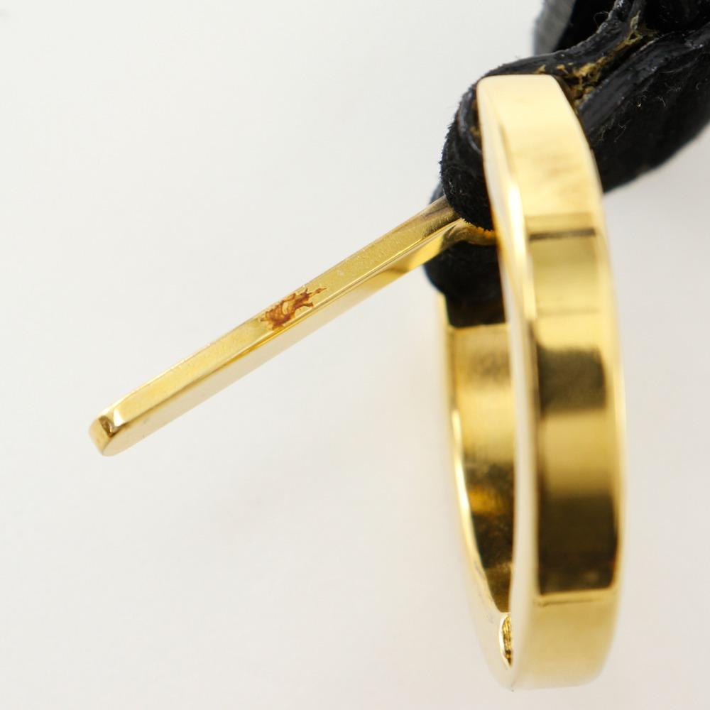 Salvatore Ferragamo Gancini Belt Black/gold Suede/Plated Gold Women Used