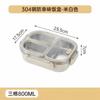Stainless Steel Leakproof Lunch Box With 3 Compartment Design Students Office Workers BPA-Free PP Lid Non-Microwaveable