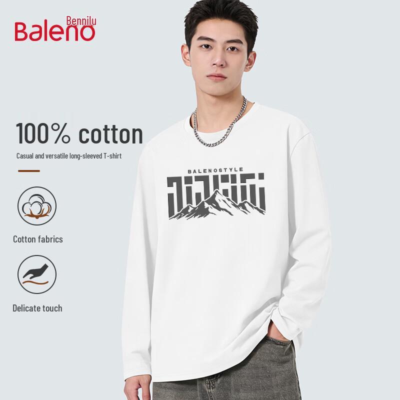 Baleno Men's Trendy Loose Fit Long-Sleeve T-Shirt