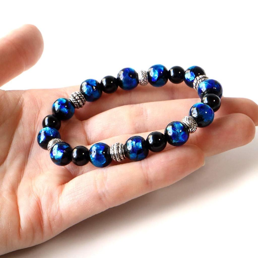 [GOLD STONE] Natural Stone Power Stone Bracelet, Firefly Glass, Onyx Accessory