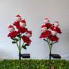 Solar Christmas Lights Holiday Rose Garden Stakes Rose Solar Christmas Decorations Outdoor For Yard Patio Porch Lawn Pathway