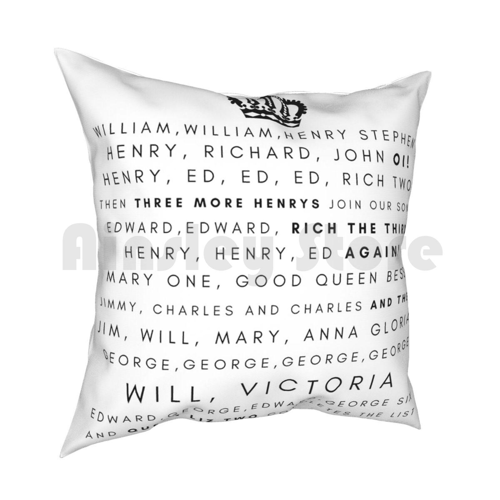 Horrible HistoriesKings And Queens Pillow Case Printed Home Soft Throw Pillow Horrible Histories Kings Queens History 30x30cm 12x12in