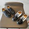 Schwarze Leder Schnürschuhe für Kinder - Modischer Britischer Stil für Jungen & Mädchen mit Weicher Sohle für Frühjahrs- & Herbstauftritte.