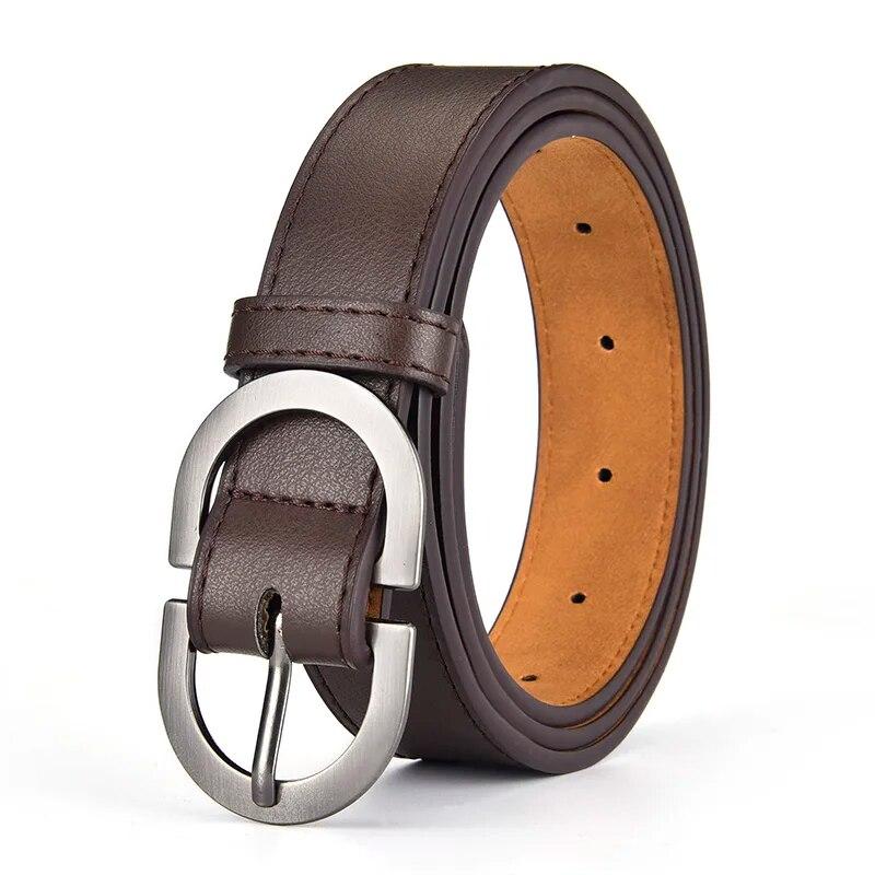 Women's Belt Minimalist Trendy Belt High End Authentic Casual Versatile Needle Button Belt Paired with Skirt Jeans Lady Belt New