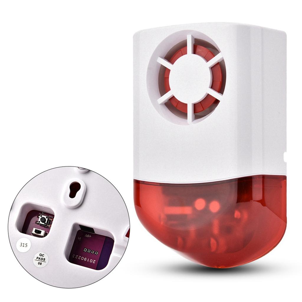 Smart Trådlöst Akusto-optiskt Säkerhetslarmsystem Siren 433MHZ