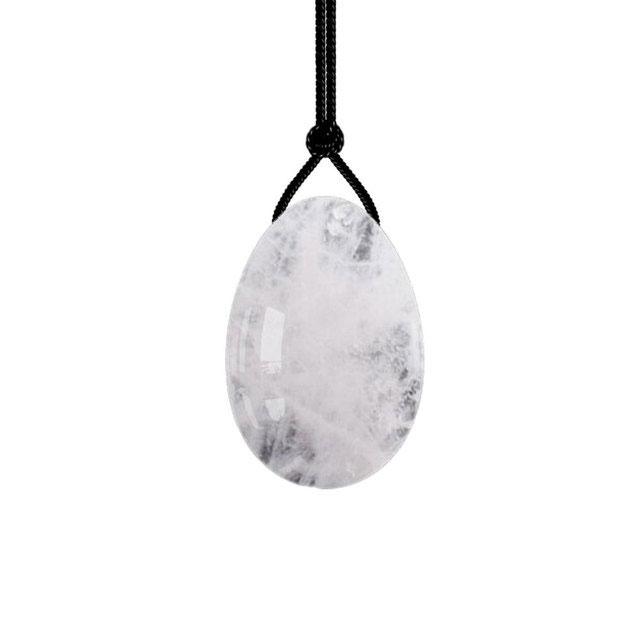 Yoni vejce Masážní kuličky z nefritu pro ženy Přírodní růžový křemen Krystal Kegelova cvičení Masážní přístroj svalů pánevního dna