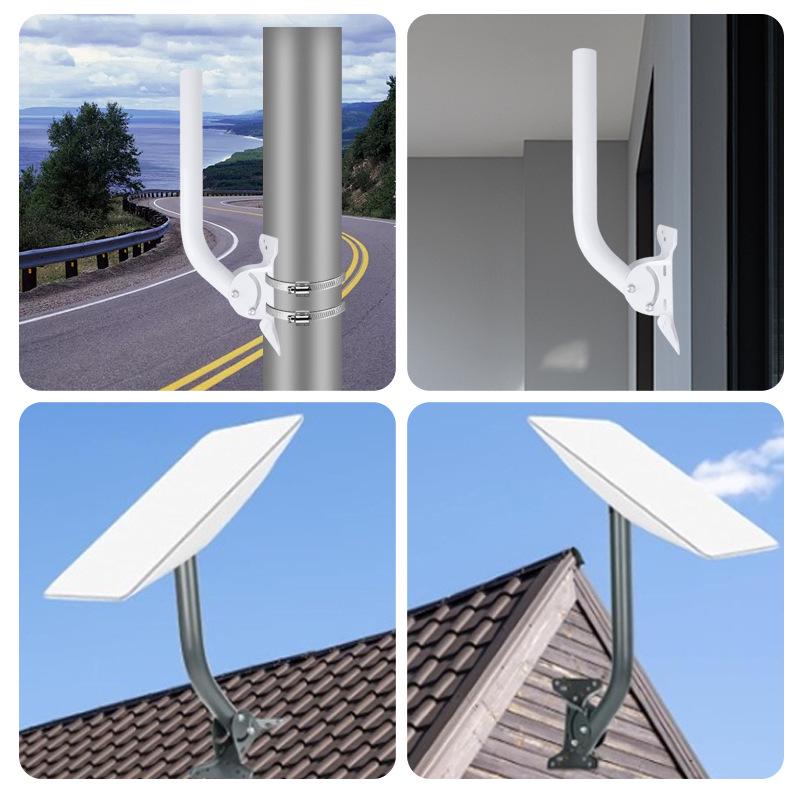 Adjustable Outdoor Antenna & Pole Mount for Wireless Network Bridge with Elevation Angle Control