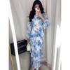 2025 Spring European & American Style Small Floral Chiffon Dress for Women