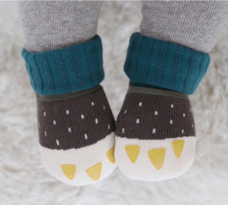 Baby Socks Girls Boys Print Thicken Terry Paw Clothes Newborn Accessories Kids Children Toddlers Slipper Gift Clothes Infant
