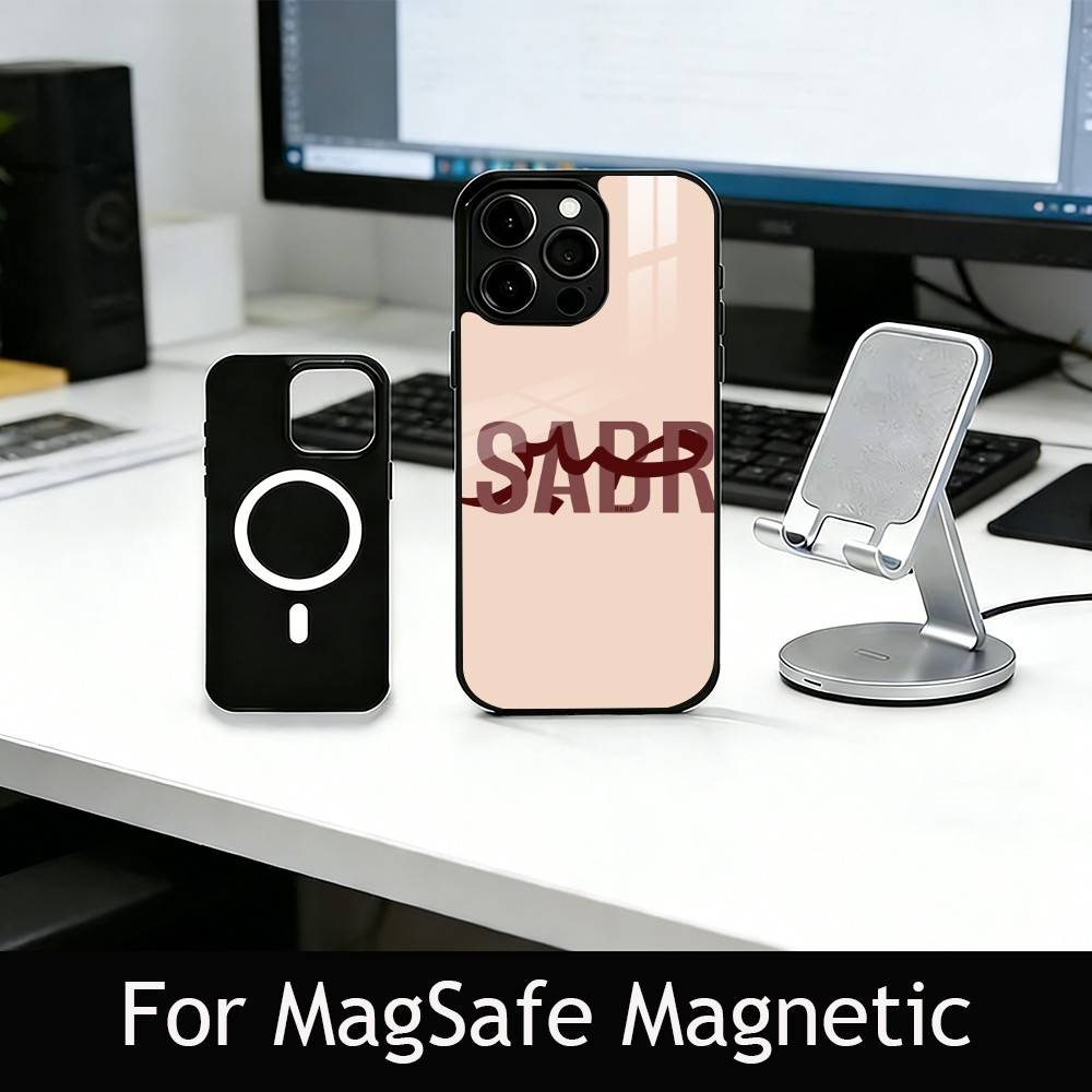 Sabr Patience Arabic Phone Case For iPhone17,16,15,14,13,12,11 Plus,Pro Magnetic with Magsafe Wireless Charging