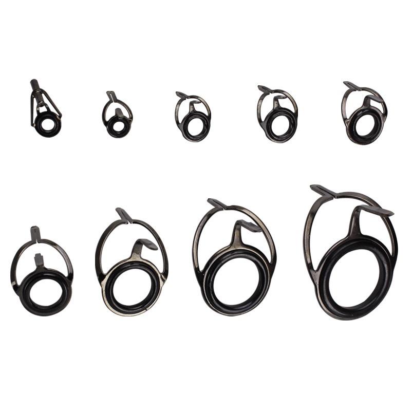 85PCS/SET Fishing Rod Guide Tip Repair Kit Set DIY Eye Rings Stainless Steel Frames Ceramics Guide Ring