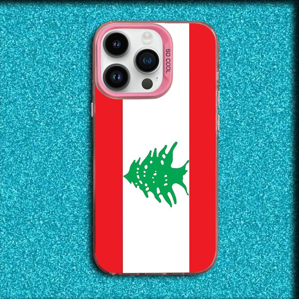 

Чехол для паспорта с флагом Ливана для iPhone 16, 15, 14, 13, 12, 11, Mini, Pro, MAX Розовый Матовый Силиконовый Чехол iPhone14promax