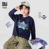 Duoduojia Boys' Casual Pure Cotton Long-Sleeve Printed T-Shirt